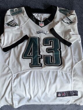 Nike Philadelphia Eagles White Teal Black #43 Jersey